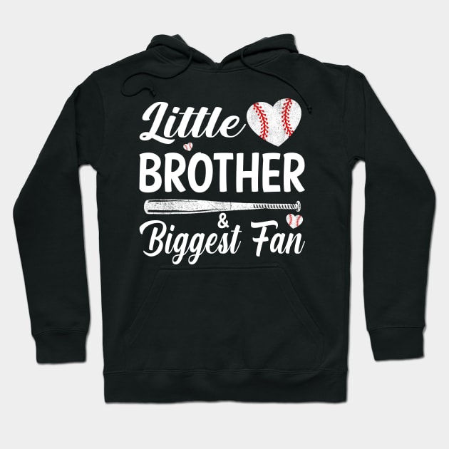 Little Brother Biggest Fan Baseball Hoodie by eyelashget